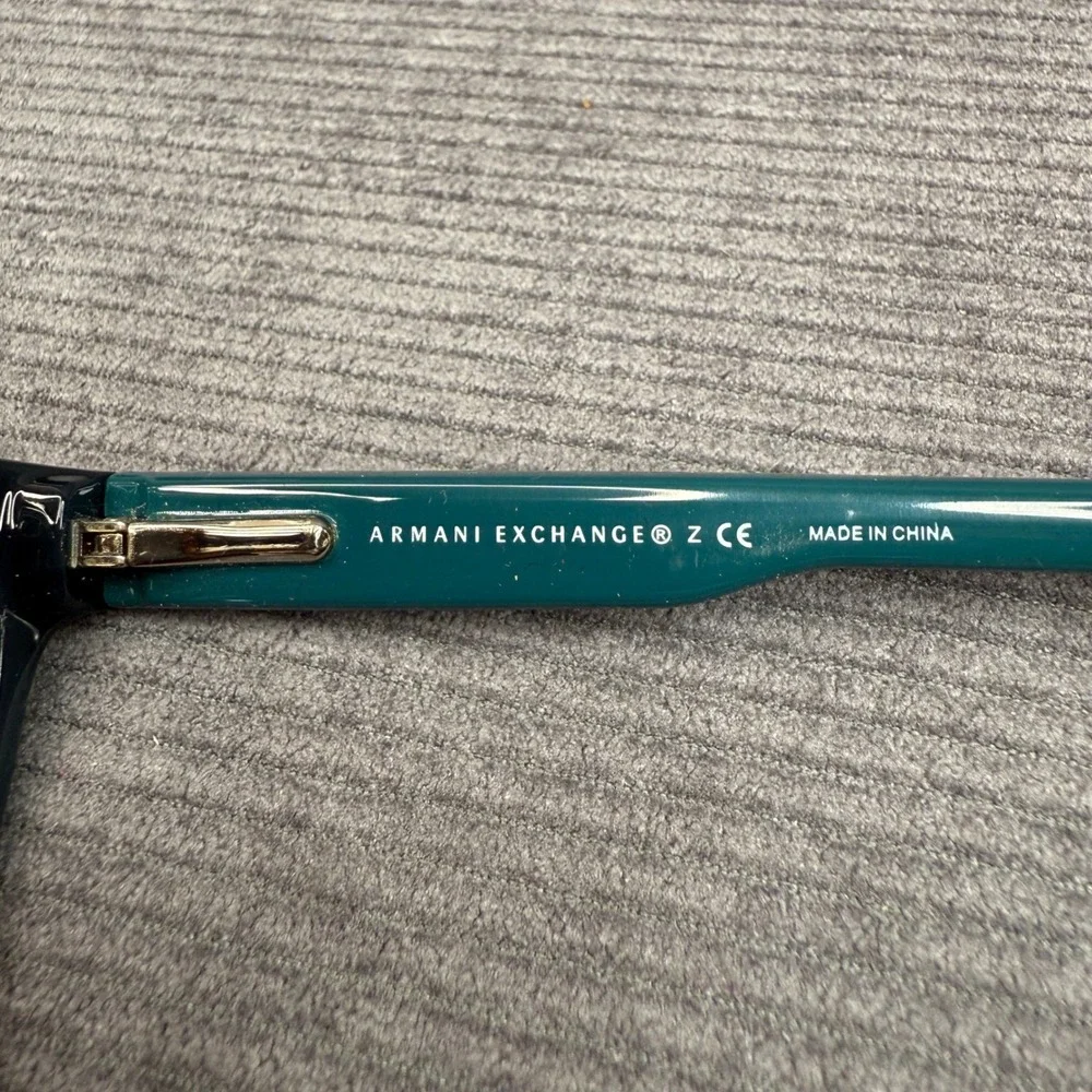 Armani Exchange AX 3017 8120 Teal Blue Rectangular Y2K Eyeglass Frames 52-16-135